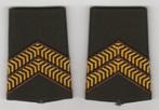 Set rangen epauletten Korporaal 1e klasse (A3), Ophalen of Verzenden, Landmacht, Nederland, Embleem of Badge