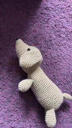 Knuffel teckel hond bruin, Ophalen of Verzenden, Zo goed als nieuw, Kraamcadeau