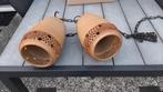 2 vintage hanglampen P. Bovin denmark 60er jaren, Ophalen of Verzenden, Gebruikt, Retro, Minder dan 50 cm