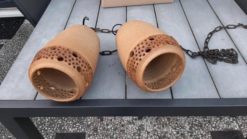 2 vintage hanglampen P. Bovin denmark 60er jaren, Huis en Inrichting, Lampen | Hanglampen, Gebruikt, Minder dan 50 cm, Ophalen of Verzenden