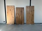 Partij Poolse Eiken boomstam Tafels(100 stuks)+Metalen Poten, Ophalen, Eikenhout, Nieuw, 50 tot 100 cm