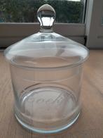 Glazen Koektrommel met Tekst, Ophalen of Verzenden, Zo goed als nieuw