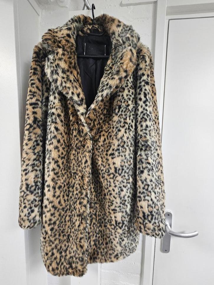 Panterprint Jas - Maat L, Kleding | Dames, Jassen | Zomer, Zo goed als nieuw, Maat 42/44 (L), Bruin, Ophalen of Verzenden