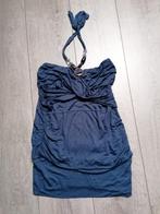 Leuke blauwe top! Zgan. One size.Maar valt als xs/s, Nieuw, Zonder mouw, Maat 34 (XS) of kleiner, Verzenden