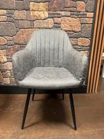 3 GRIJZE VELVET KUIPSTOELEN, Huis en Inrichting, Stoelen, Ophalen, Zo goed als nieuw, Grijs, Vijf, Zes of meer stoelen