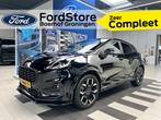 Ford Puma EcoBoost 155 pk Hybrid ST-Line X | Trekhaak | Pano, Adaptive Cruise Control, Leder en Stof, Zwart, 665 kg