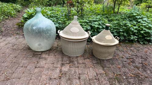 9 Glazen wijn gistflessen of voor eco-systeem, Antiek en Kunst, Curiosa en Brocante, Ophalen