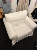 Witte fauteuil met comfortabele kussens, Huis en Inrichting, Fauteuils, Ophalen, Zo goed als nieuw, Stof, 75 tot 100 cm