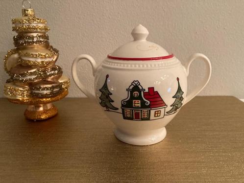 Wedgwood Windsor Christmas suikerpot met deksel, Huis en Inrichting, Keuken | Servies, Nieuw, Overige typen, Wedgwood, Porselein