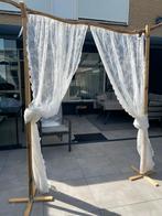 Decoratie Palen met Gordijnen, Ophalen of Verzenden, Zo goed als nieuw, Wit, 200 cm of meer
