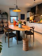 Hans J. Wegner The Round Chair replica’s, Gebruikt, Bruin, Ophalen of Verzenden, Vijf, Zes of meer stoelen