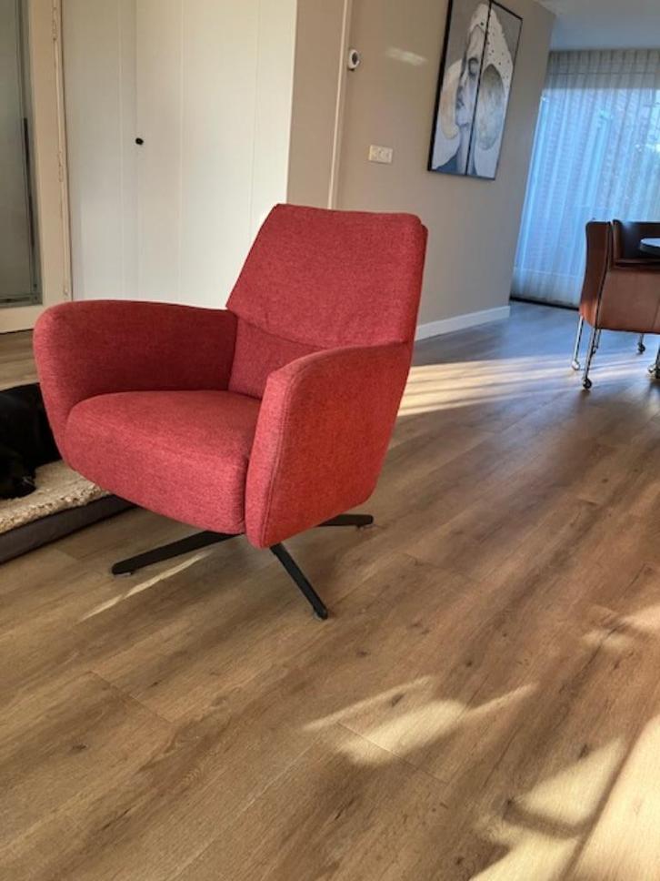 Te Koop: 2 zgan Velderhof Bolsena fauteuils., Huis en Inrichting, Fauteuils, Zo goed als nieuw, Hout, Metaal, Stof, 50 tot 75 cm