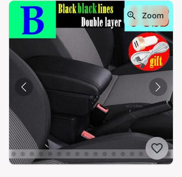 Auto Armsteun Dubbellaags + USB Oplader - Nieuw beschikbaar voor biedingen