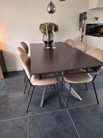 Keramische uitschuifbare eettafel 180-220-260 cm, Ophalen, Overige materialen, 50 tot 100 cm, Zo goed als nieuw