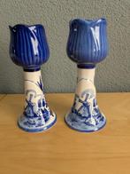 Set Delfts  blauwe kandelaars, Huis en Inrichting, Woonaccessoires | Kandelaars en Kaarsen, Overige materialen, Ophalen of Verzenden