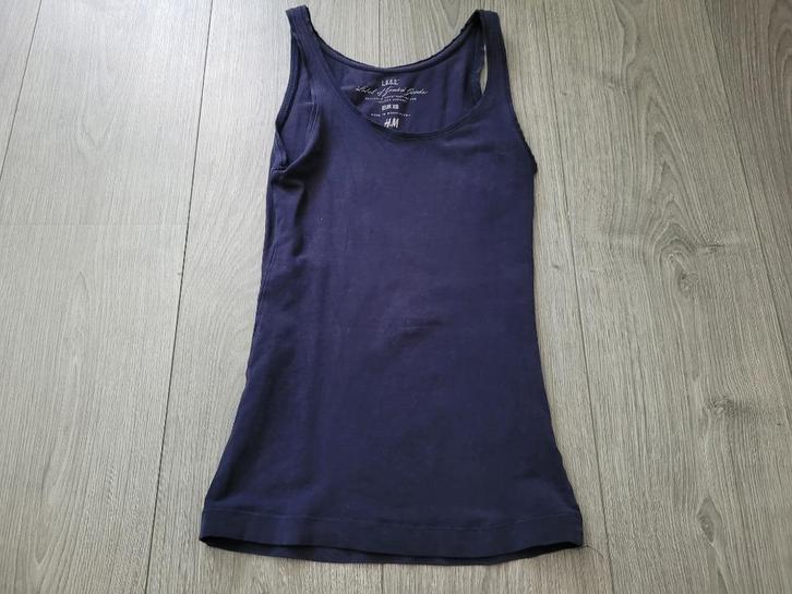 H&M blauw mouwloos topje maat XS ~ NH0009, Kleding | Dames, Tops, Gedragen, Maat 34 (XS) of kleiner, Blauw, Zonder mouw, Ophalen of Verzenden