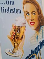 Krombacher emaille bord, Ophalen of Verzenden, Zo goed als nieuw, Reclamebord