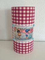 Boross Lampekap bordeaux/donker roze afb. kinderen, hondje, Gebruikt, Retro kinder, Onbekend, Ophalen of Verzenden