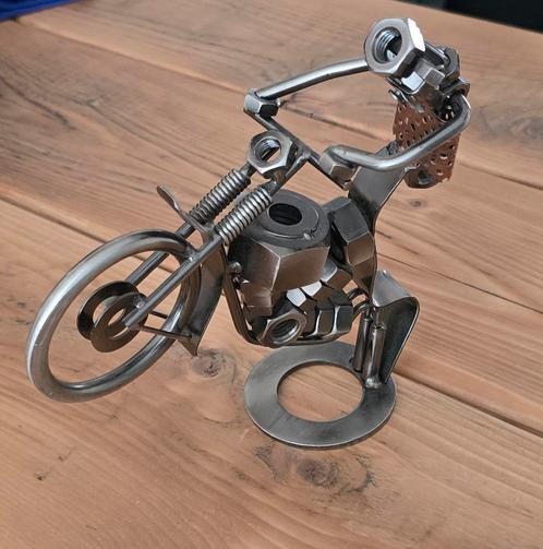 Metalen Motorfiets Sculptuur - Industrieel Kunst, Antiek en Kunst, Kunst | Beelden en Houtsnijwerken, Ophalen