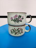 Twee botanische vintage soepkommen, Ophalen of Verzenden