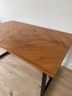 Prachtige eettafel visgraat walnoot japandi, Ophalen, Rechthoekig, 150 tot 200 cm, 50 tot 100 cm