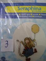 NIEUW borduurpakketje Seraphina kaart. Verkoop ook DMC garen, Ophalen of Verzenden, Nieuw, Handborduren, Borduurpakket