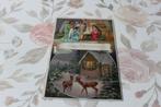 Oude Kerst Postkaart - Kersstal, Herten aan Huis, Engel 1927, Verzenden, 1920 tot 1940, Gelopen, Feest(dag)