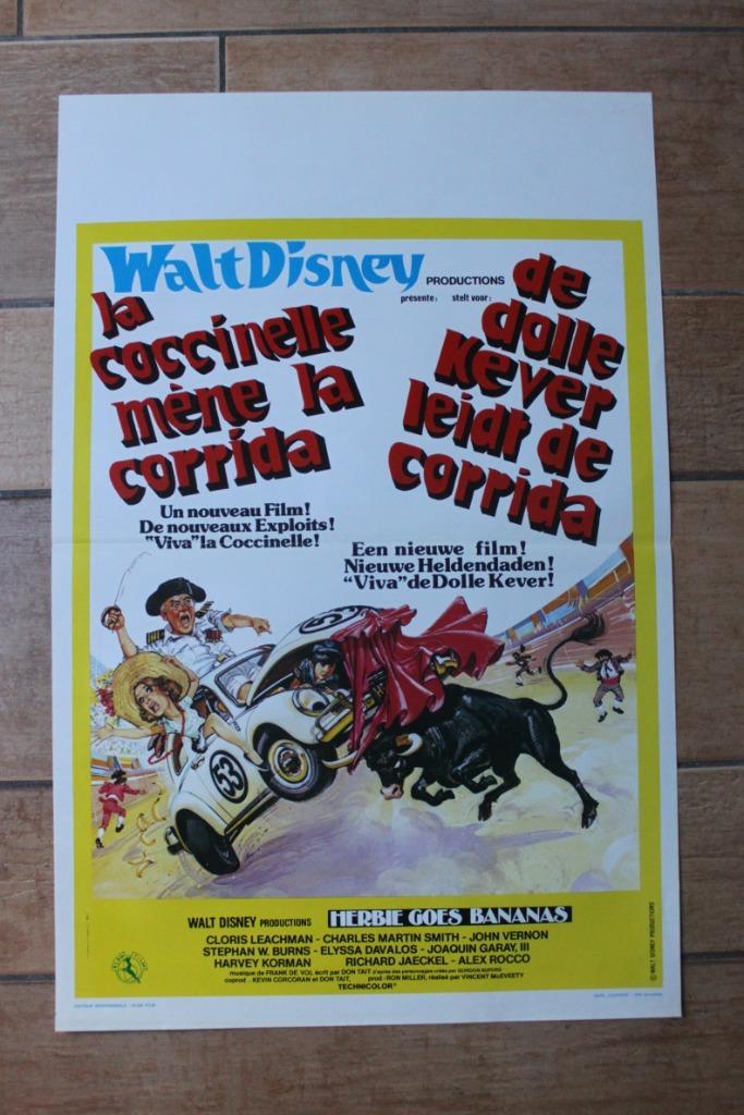 filmaffiche Herbie Goes Bananas 1980 filmposter, Verzamelen, Posters, Zo goed als nieuw, Film en Tv, A1 t/m A3, Rechthoekig Staand