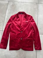 WE JONGENS ROOD VELVET COLBERT BLAZER JASJE MAAT 164, Overige typen, WE, Ophalen of Verzenden, Zo goed als nieuw