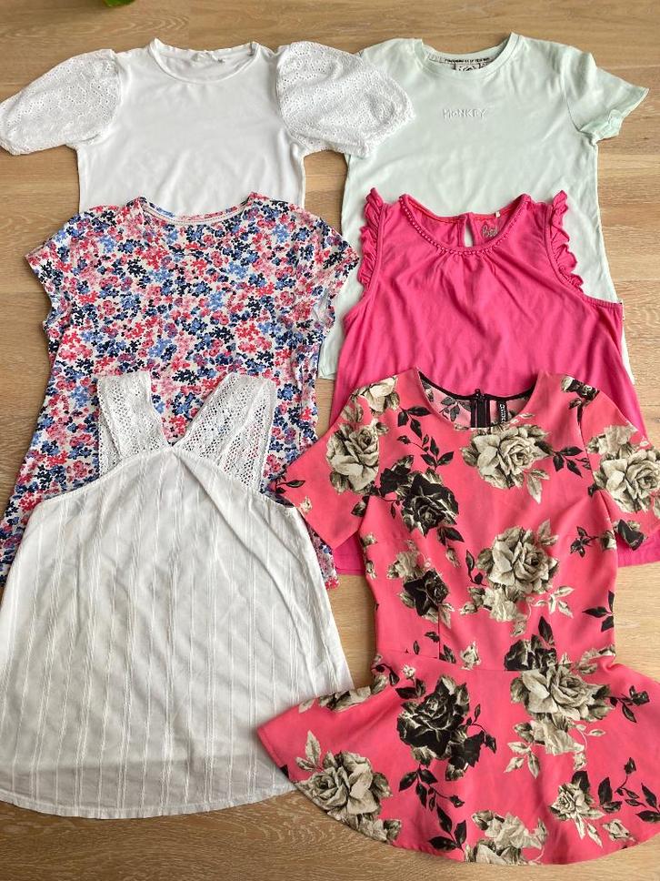 6x T-shirt - Mini Boden , Monkey, Melting, Zara, H&M  - 152, Kinderen en Baby's, Kinderkleding | Maat 152, Zo goed als nieuw, Meisje