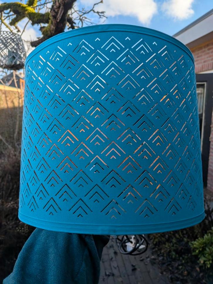 Ikea Hanglamp Turquoise/Brons - Ø38cm, Huis en Inrichting, Lampen | Lampenkappen, Ophalen of Verzenden