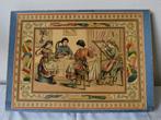 oude/antieke borduur doos met inhoud oa borduurkaarten, Hobby en Vrije tijd, Borduren en Borduurmachines, Ophalen of Verzenden