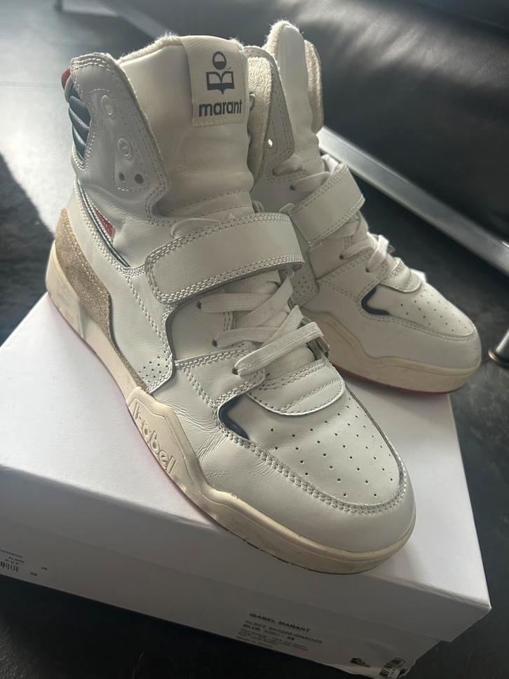 ISABEL MARANT Sneakers gymp ALSEE wit 39 rood blauw details, Kleding | Dames, Schoenen, Gedragen, Sneakers of Gympen, Wit, Ophalen of Verzenden