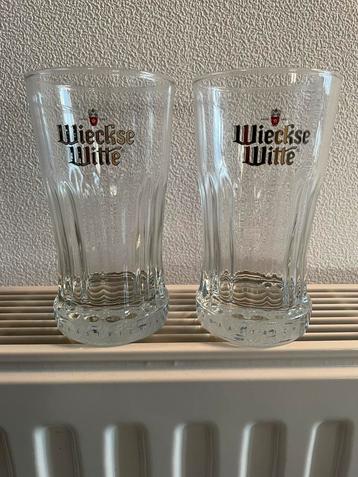 Wieckse Witte bierglazen 2 stuks beschikbaar voor biedingen