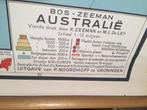 Vintage oude schoolplaat landkaart Bos-Zeeman Australië, Aardrijkskunde, Ophalen