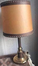 Zeer mooie lederen lamp, Ophalen, Zo goed als nieuw, Minder dan 50 cm