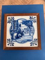 Delfts Blauw Tegeltableau in Houten Lijst, Ophalen