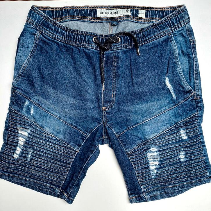Indicode jeans korte broek, Kleding | Heren, Broeken en Pantalons, Zo goed als nieuw, Maat 52/54 (L), Blauw, Ophalen of Verzenden