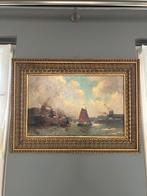 Havenzicht, Antiek en Kunst, Kunst | Schilderijen | Klassiek, Ophalen of Verzenden