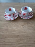 Kerst kop en schotels met rendieren, Ophalen