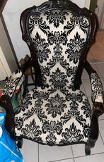 Barok Fauteuil - zwart/wit, Huis en Inrichting, Fauteuils, Ophalen, Gebruikt, Minder dan 75 cm, 50 tot 75 cm