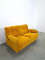 Modulaire sofa, fauteuils warm geel vintage, Gebruikt, Vintage, Tweepersoons, Ophalen of Verzenden