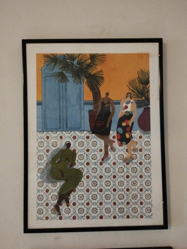 Ingelijste Kunst zeefdruk van Pablo Picasso., Antiek en Kunst, Kunst | Etsen en Gravures, Ophalen