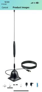 Schwaiger versterkte antenne radio/tv met 10m verlengkabel, Ophalen of Verzenden, Zo goed als nieuw