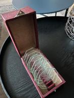 Bakje met onderzetters, geslepen glas, Ophalen