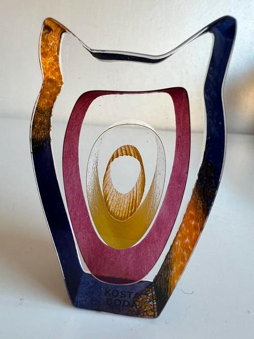 Kosta Boda Glasobject Bertil Vallien Owl ‘Night Eyes’ Nwst, Antiek en Kunst, Kunst | Designobjecten, Ophalen of Verzenden