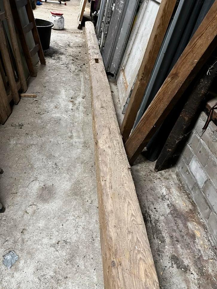 Grenen balk 6,5 meter - 18x18 cm, Tuin en Terras, Palen, Balken en Planken, Gebruikt, Balken, 250 cm of meer, Ophalen of Verzenden