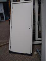 Hardhout kozijn met een  dichte buitendeur, 215 cm of meer, Nieuw, Buitendeur, Hout
