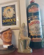 Antieke Papier-mache etalage reclame fles m zinkendop 88 cm, Verzamelen, Ophalen of Verzenden, Zo goed als nieuw