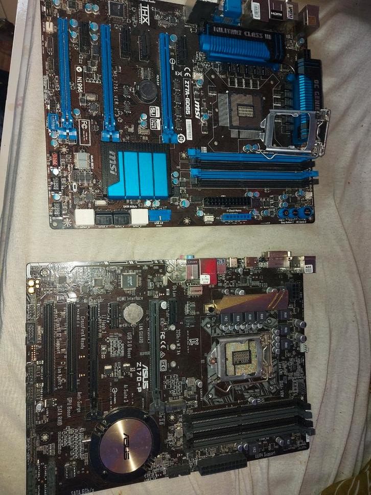 2 Moederborden: MSI Z77A-GD65 & ASUS Z170-P - Ongetest, Computers en Software, Moederborden, Ophalen of Verzenden
